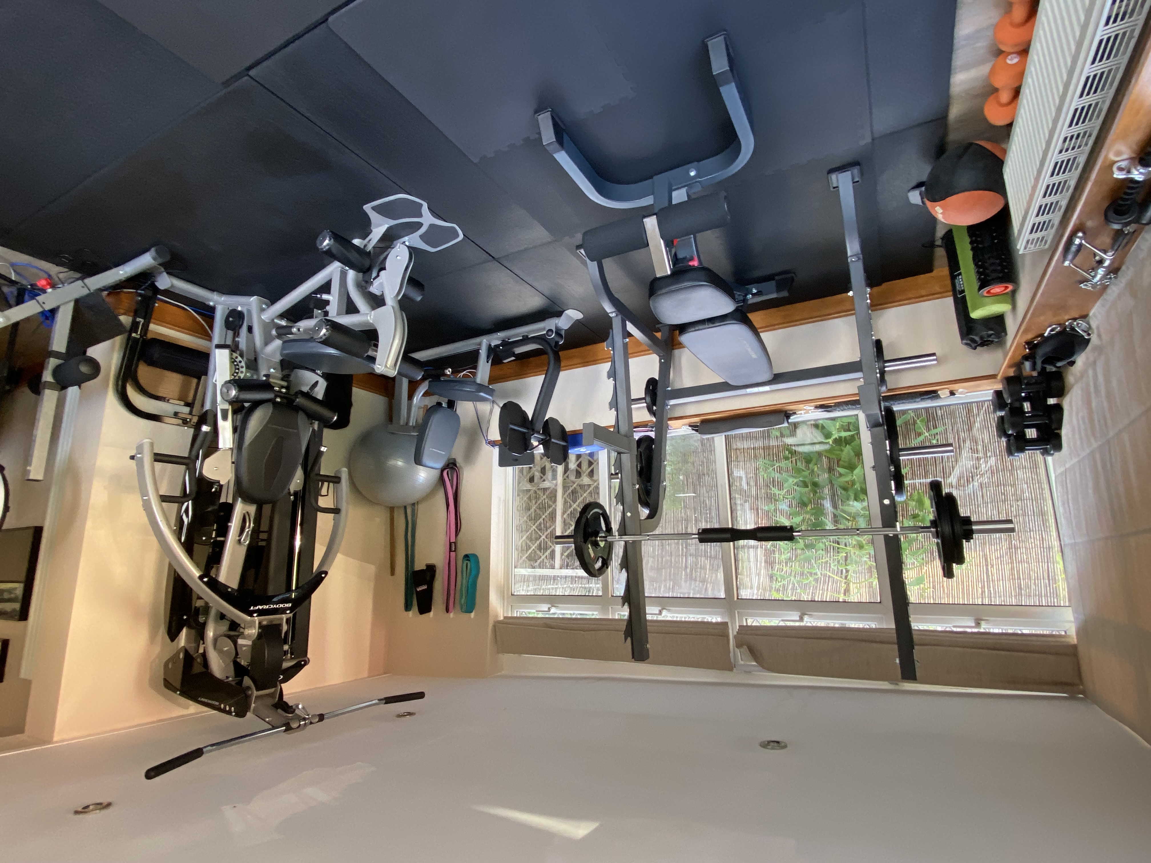 Sarah-Anne's well-equipped home gym facility