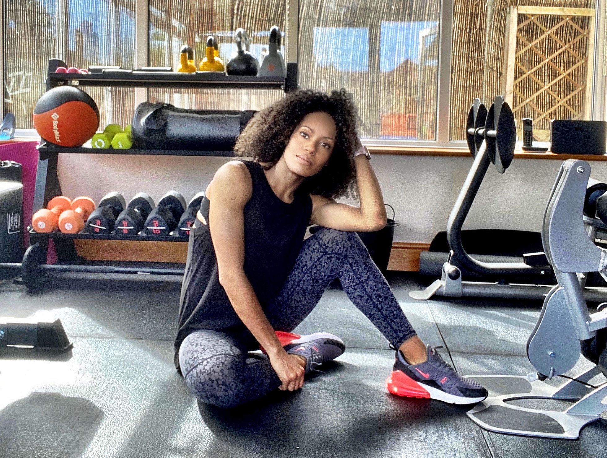 Sarah-Anne Narcisot in her professional home gym